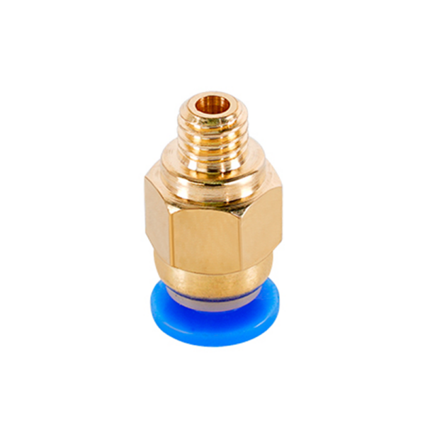 Pneumatic connector M6 10mm for TPFE tube 2x4mm