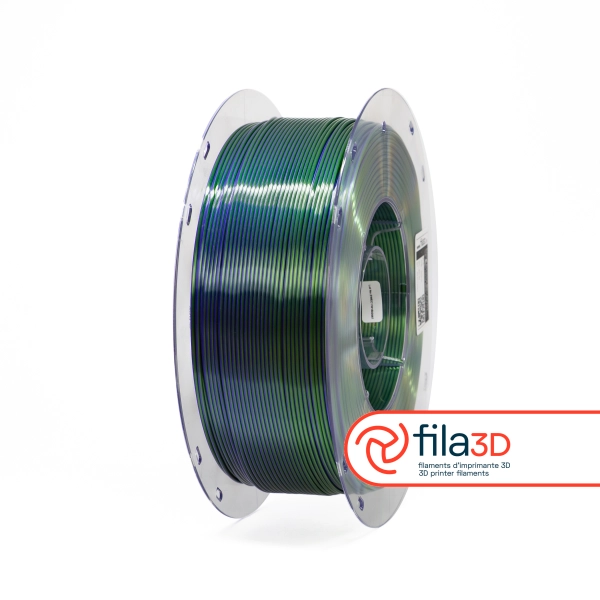 Bleu et vert - Satiné bicolore // Filament PLA, 1kg - Image 2