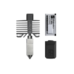 Hotend with stainless steel nozzle 0.2mm - P1P P1S and X1C // Bambu Lab