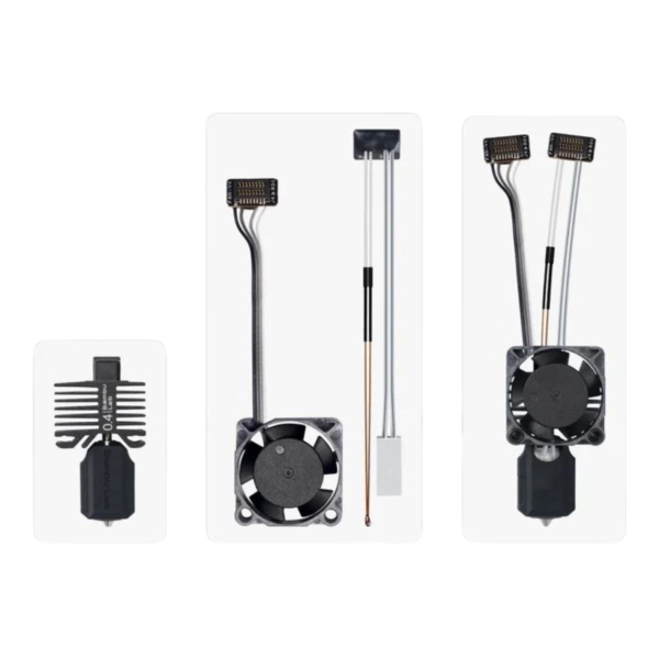 Complete hotend assembly with stainless steel nozzle 0.2mm - P1S and P1P // Bambu Lab - Image 2