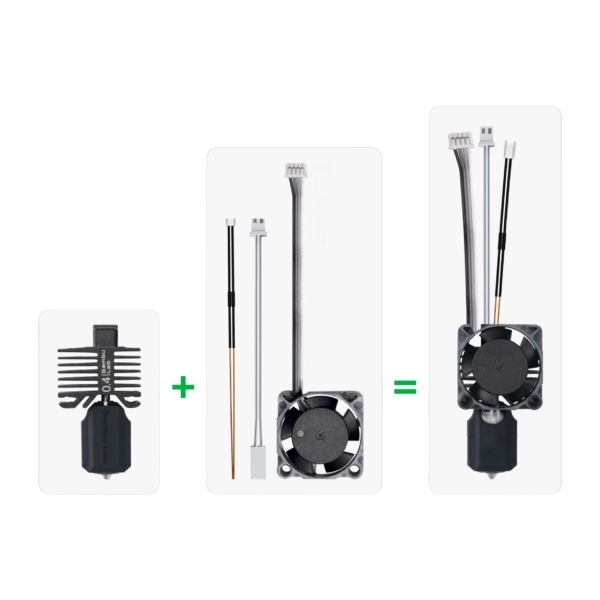 Ensemble complet hotend avec buse en acier inoxydable 0.2mm - X1C // Bambu Lab - Image 2