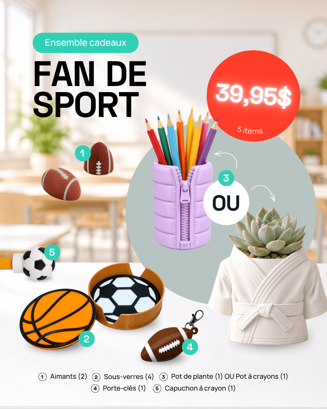 Ensembles cadeaux (5 items) pour professeur.es et éducateurs.trices – Image 6