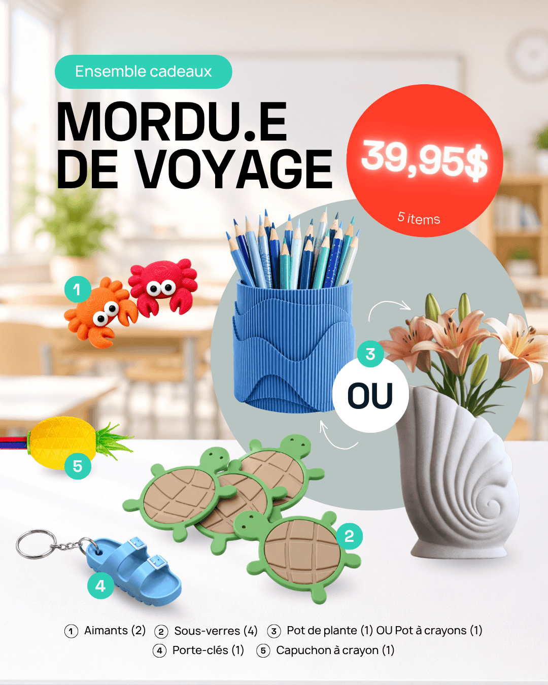 Ensembles cadeaux (5 items) pour professeur.es et éducateurs.trices – Image 3