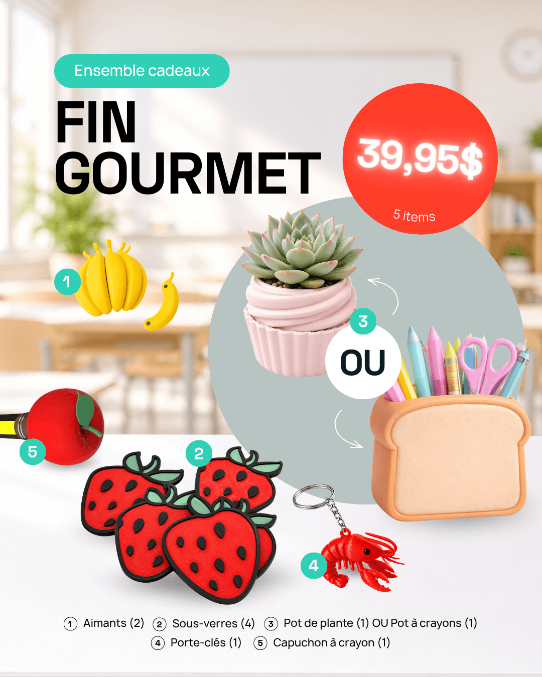 Ensembles cadeaux (5 items) pour professeur.es et éducateurs.trices – Image 5