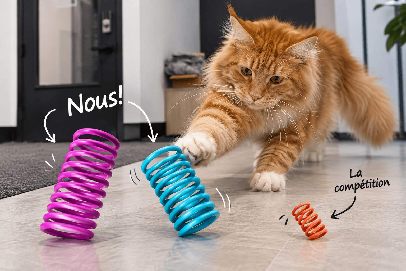 Jouet pour chat - Ressort imprimé en 3D